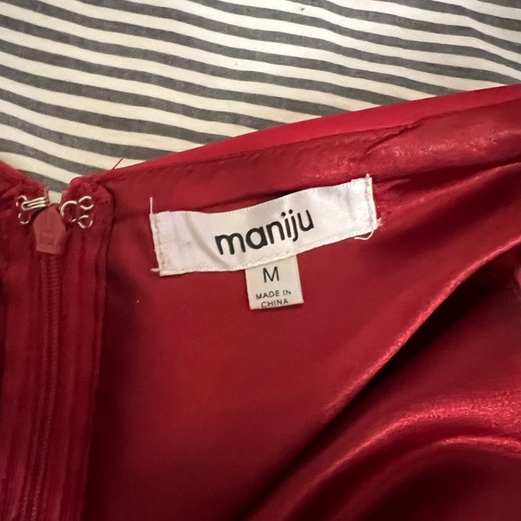 Prom Girl Red Satin Dress - Picture 2 of 3